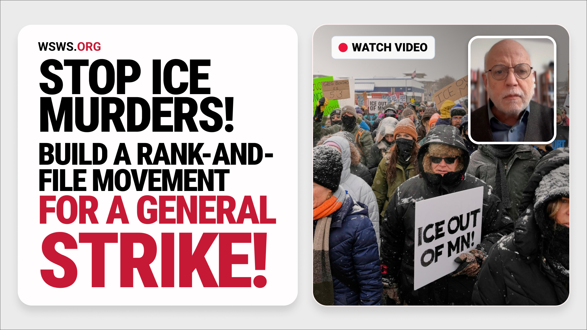 Stop ICE murders! For a rank-and-file movement for a general strike!